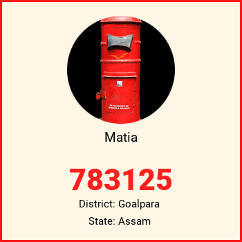 Matia pin code, district Goalpara in Assam