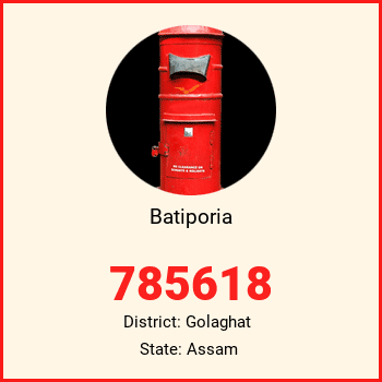 Batiporia pin code, district Golaghat in Assam