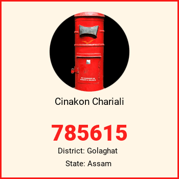 Cinakon Chariali pin code, district Golaghat in Assam