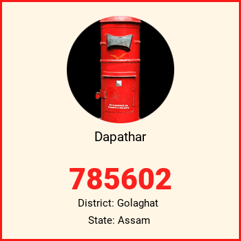 Dapathar pin code, district Golaghat in Assam