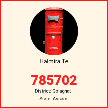 Halmira Te pin code, district Golaghat in Assam