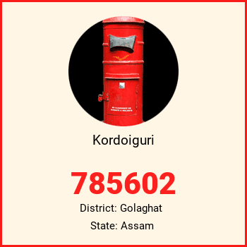 Kordoiguri pin code, district Golaghat in Assam
