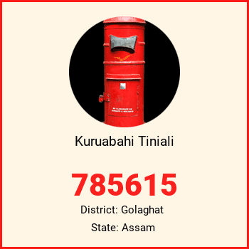 Kuruabahi Tiniali pin code, district Golaghat in Assam
