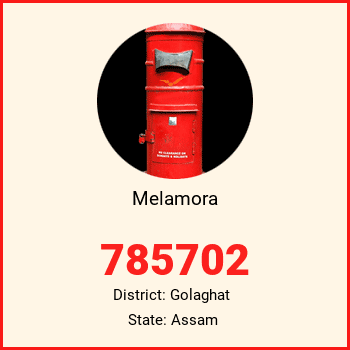 Melamora pin code, district Golaghat in Assam