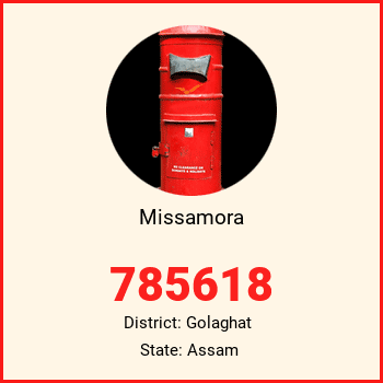 Missamora pin code, district Golaghat in Assam