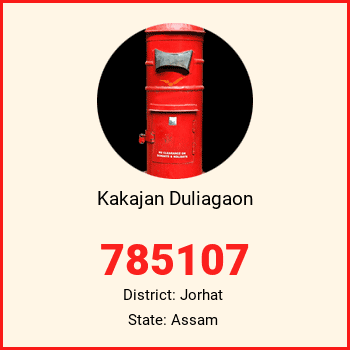 Kakajan Duliagaon pin code, district Jorhat in Assam