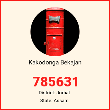 Kakodonga Bekajan pin code, district Jorhat in Assam