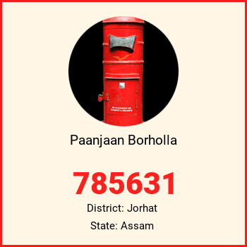 Paanjaan Borholla pin code, district Jorhat in Assam