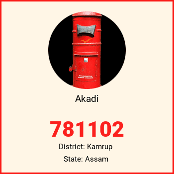 Akadi pin code, district Kamrup in Assam