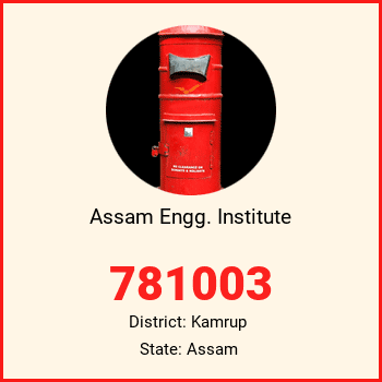 Assam Engg. Institute pin code, district Kamrup in Assam