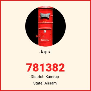 Japia pin code, district Kamrup in Assam
