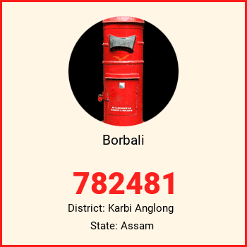 Borbali pin code, district Karbi Anglong in Assam