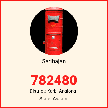 Sarihajan pin code, district Karbi Anglong in Assam