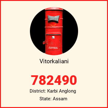 Vitorkaliani pin code, district Karbi Anglong in Assam