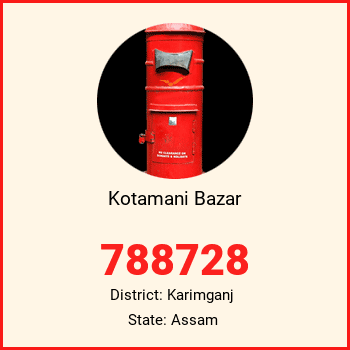 Kotamani Bazar pin code, district Karimganj in Assam