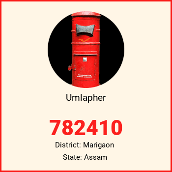 Umlapher pin code, district Marigaon in Assam