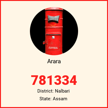 Arara pin code, district Nalbari in Assam