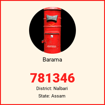 Barama pin code, district Nalbari in Assam