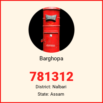 Barghopa pin code, district Nalbari in Assam