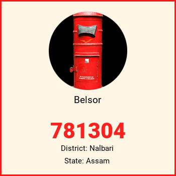 Belsor pin code, district Nalbari in Assam
