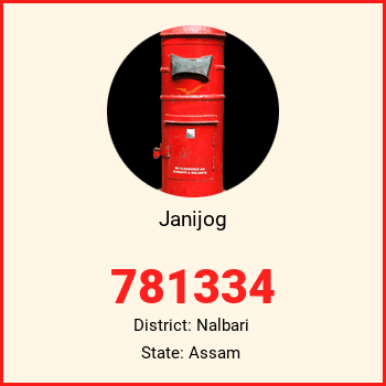 Janijog pin code, district Nalbari in Assam