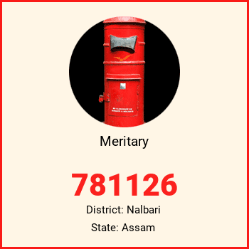 Meritary pin code, district Nalbari in Assam