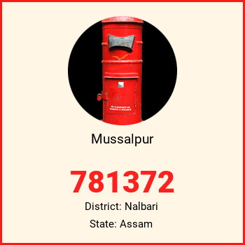 Mussalpur pin code, district Nalbari in Assam