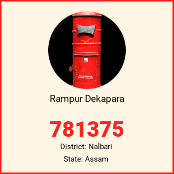 Rampur Dekapara pin code, district Nalbari in Assam