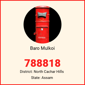 Baro Mulkoi pin code, district North Cachar Hills in Assam