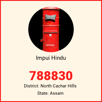 Impui Hindu pin code, district North Cachar Hills in Assam