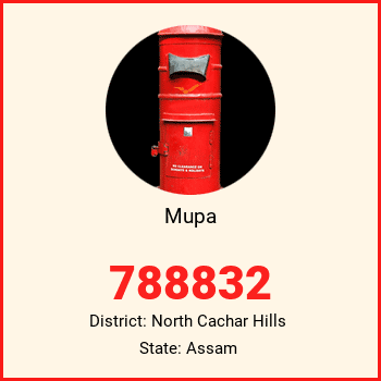 Mupa pin code, district North Cachar Hills in Assam