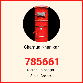 Chamua Khanikar pin code, district Sibsagar in Assam