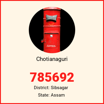 Chotianaguri pin code, district Sibsagar in Assam