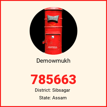 Demowmukh pin code, district Sibsagar in Assam