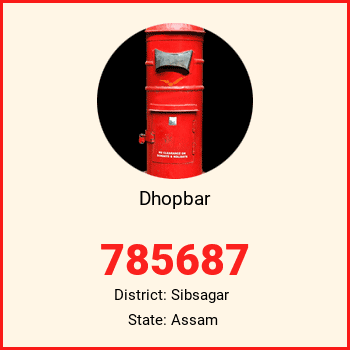 Dhopbar pin code, district Sibsagar in Assam