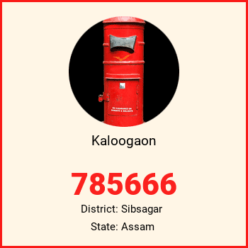 Kaloogaon pin code, district Sibsagar in Assam