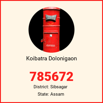 Koibatra Dolonigaon pin code, district Sibsagar in Assam