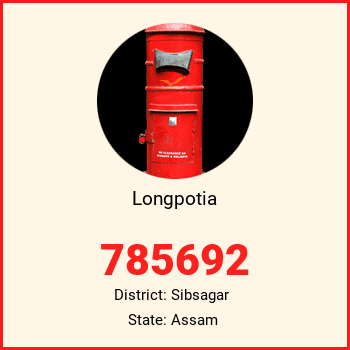 Longpotia pin code, district Sibsagar in Assam