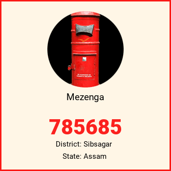 Mezenga pin code, district Sibsagar in Assam