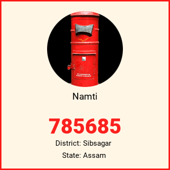 Namti pin code, district Sibsagar in Assam