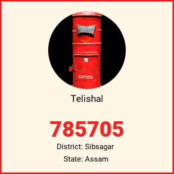 Telishal pin code, district Sibsagar in Assam