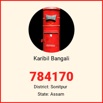 Karibil Bangali pin code, district Sonitpur in Assam