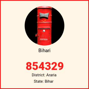 Bihari pin code, district Araria in Bihar