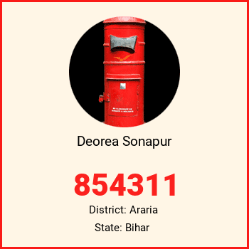 Deorea Sonapur pin code, district Araria in Bihar