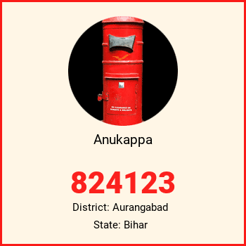 Anukappa pin code, district Aurangabad in Bihar