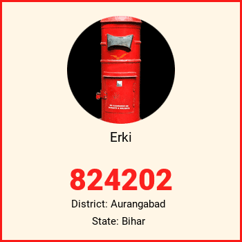 Erki pin code, district Aurangabad in Bihar