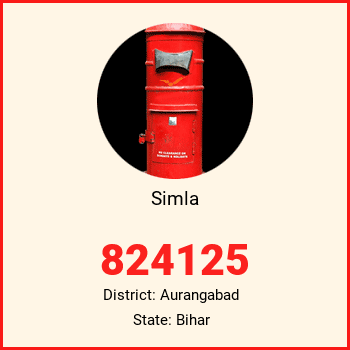 Simla pin code, district Aurangabad in Bihar