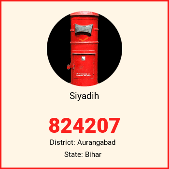 Siyadih pin code, district Aurangabad in Bihar