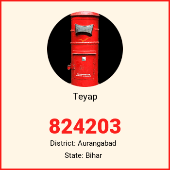 Teyap pin code, district Aurangabad in Bihar