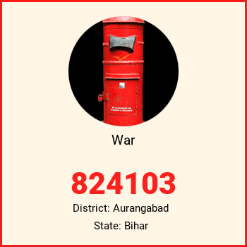 War pin code, district Aurangabad in Bihar